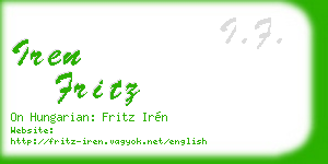 iren fritz business card